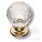 9991-100 Ручка кнопка с кристаллом эксклюзивная коллекция, глянцевое золото