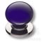3005-10-COBALT Ручка кнопка керамика с металлом, синий/глянцевый хром