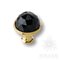 0Z5738.BN0.00 Ручка кнопка с черным кристаллом Swarovski эксклюзивная коллекция, глянцевое золото