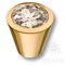 25.355.35.SWA.19 Ручка кнопка с кристаллом Swarovski эксклюзивная коллекция, глянцевое золото 24K