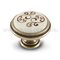 WPO.77.01.P4.000.D1 Ручка-кнопка  бронза состаренная/керамика коричневые узоры