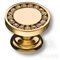 0776-003 Ручка кнопка, латунь с кристаллами Swarovski, глянцевое золото