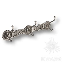 140102 Вешалка "Барокко"на 3 крючка, латунь, цвет серебро
