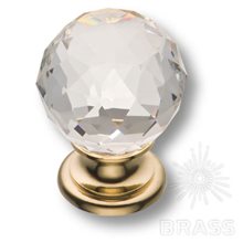 9993-100 Ручка кнопка с кристаллом эксклюзивная коллекция, глянцевое золото