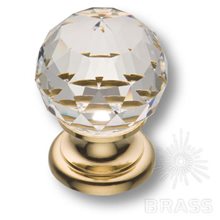 9933-100 Ручка кнопка с кристаллом Swarovski эксклюзивная коллекция, глянцевое золото