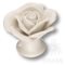 3060-WHITE Ручка кнопка в форме розы, керамика ручной работы, цвет белый