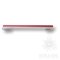 182160MP02PL17 Ручка скоба модерн, глянцевый хром с красной вставкой 160 мм