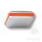 429025MP02PL09 Ручка кнопка модерн, глянцевый хром с оранжевой вставкой