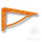 CRISTALL-A OP.ARANCIO Полкодержатель ( 2шт.), прозрачный пластик, цвет - оранжевый, 120 мм