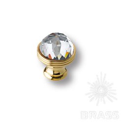 0Z5739.B00.00 Ручка кнопка с кристаллом Swarovski эксклюзивная коллекция, глянцевое золото