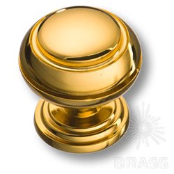 0712-003 Ручка кнопка, латунь, глянцевое золото