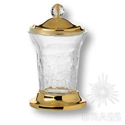 3505-75-013 Держатель для зуб.щеток, латунь с кристаллами Swarovski, цвет - старая бронза