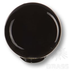 626NE Ручка кнопка детская коллекция , выполнена в форме шара, цвет черный глянцевый