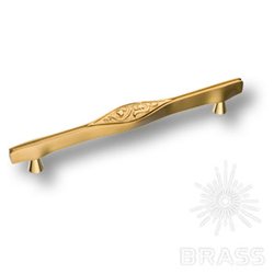 25104-037-160 Ручка скоба, латунь, современная классика, французское золото 160 мм