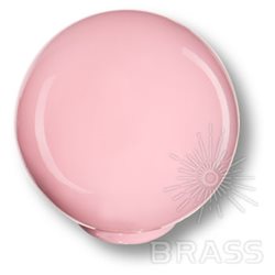 626RS2 Ручка кнопка детская коллекция , выполнена в форме шара, цвет розовый глянцевый