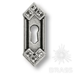 15.608.10.SWA.16 Ключевина декоративная со Swarovski, античное серебро