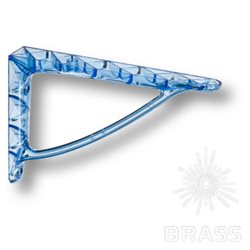 CRISTALL-B OP.AZZURR Полкодержатель ( 2шт.), прозрачный пластик, цвет - голубой, 180 мм