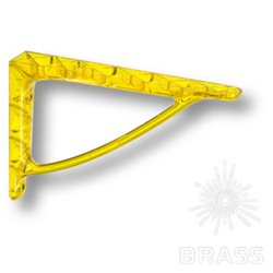 CRISTALL-B OP.GIALLO Полкодержатель ( 2шт.), прозрачный пластик, цвет - жёлтый, 180 мм