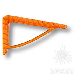 CRISTALL-C OP.ARANCIO Полкодержатель ( 2шт.), прозрачный пластик, цвет - оранжевый, 240 мм