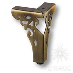 KAX-4626-0110-A08 Опора мебельная резная, цвет - античная бронза